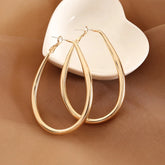 Geometric Metal Jewelry Gift Irregular Circle Oval Femme Cold Earring